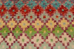 handmade Modern Balouchi Rust Blue Hand Knotted RECTANGLE 100% WOOL area rug 5x8