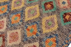 handmade Modern Balouchi Gray Blue Hand Knotted RECTANGLE 100% WOOL area rug 4x6