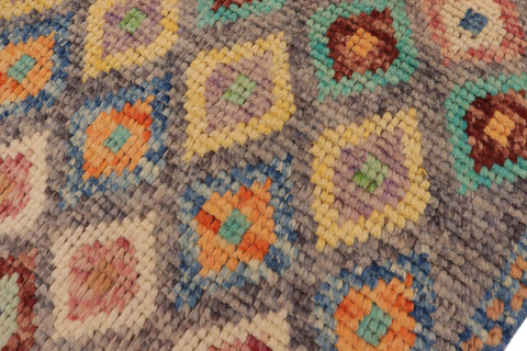 handmade Modern Balouchi Gray Blue Hand Knotted RECTANGLE 100% WOOL area rug 4x6