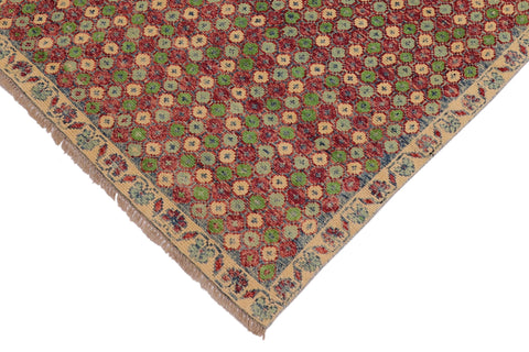 handmade Modern Balouchi Red Beige Hand Knotted RECTANGLE 100% WOOL area rug 4x6