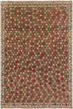 Shabby Chic Balochi Yareli Red/Beige Wool Rug - 4'0'' x 5'11''