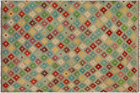 handmade Modern Balouchi Blue Rust Hand Knotted RECTANGLE 100% WOOL area rug 5x8