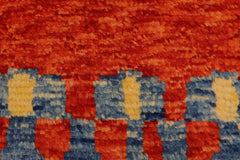 handmade Modern Balouchi Rust Blue Hand Knotted RECTANGLE 100% WOOL area rug 5x8