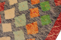 handmade Modern Balouchi Gray Red Hand Knotted RECTANGLE 100% WOOL area rug 4x6