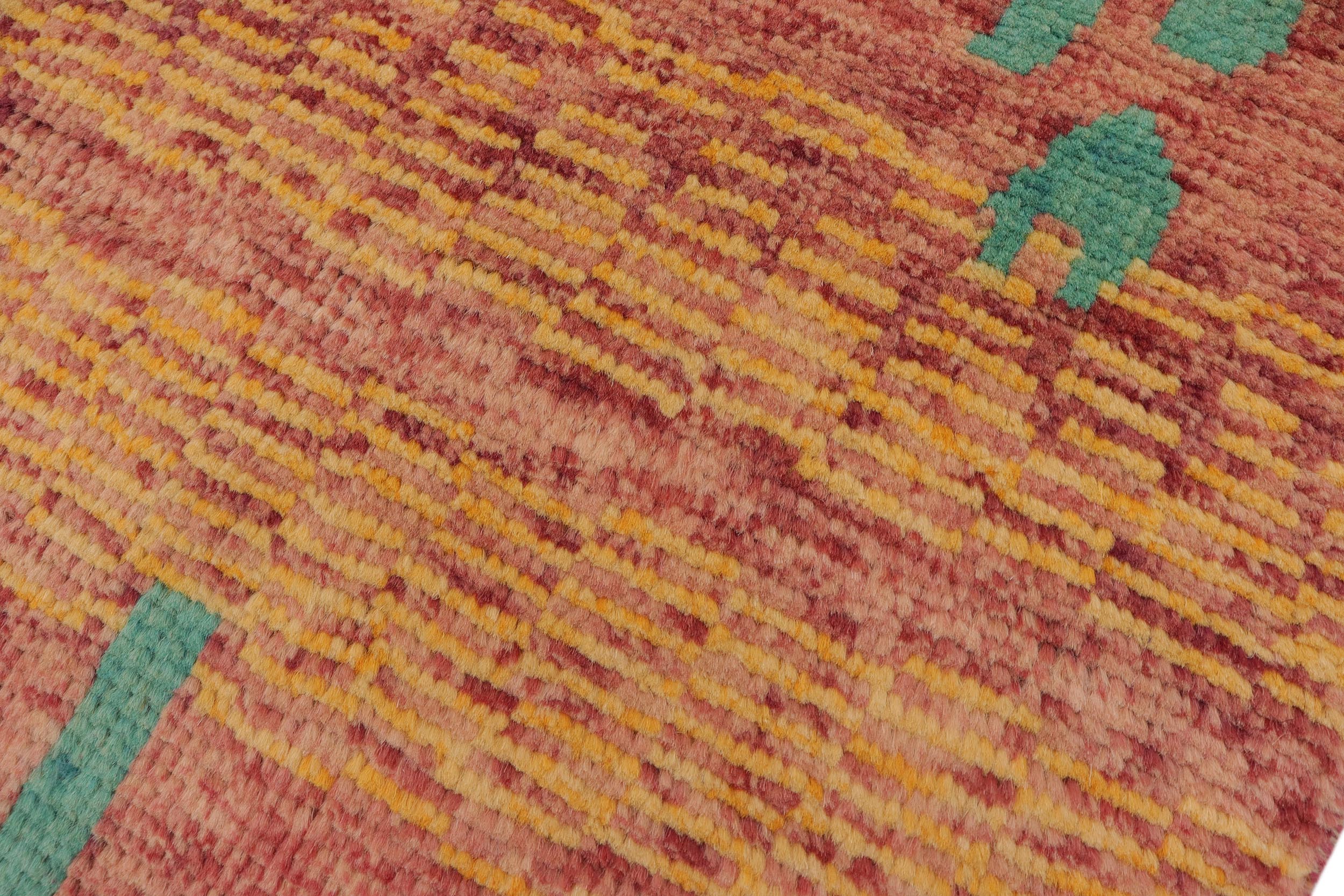 handmade Modern Balouchi Purple Blue Hand Knotted RECTANGLE 100% WOOL area rug 5x8
