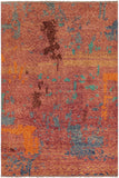 Contemporary Balochi Zackery Purple/Blue Wool Rug - 4'11'' x 8'1''