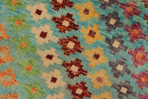 handmade Modern Balouchi Blue Red Hand Knotted RECTANGLE 100% WOOL area rug 3x5
