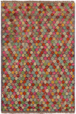 Contemporary Balochi Rohan Gray/Red Wool Rug - 3'0'' x 4'11''