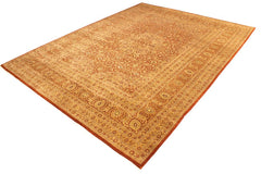 Antique Nell Rust/Gold Wool Rug - 9'2''X12'2''