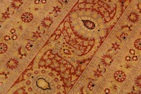 handmade Traditional Nauras Rust Gold Hand Knotted RECTANGLE 100% WOOL area rug 9 x 12