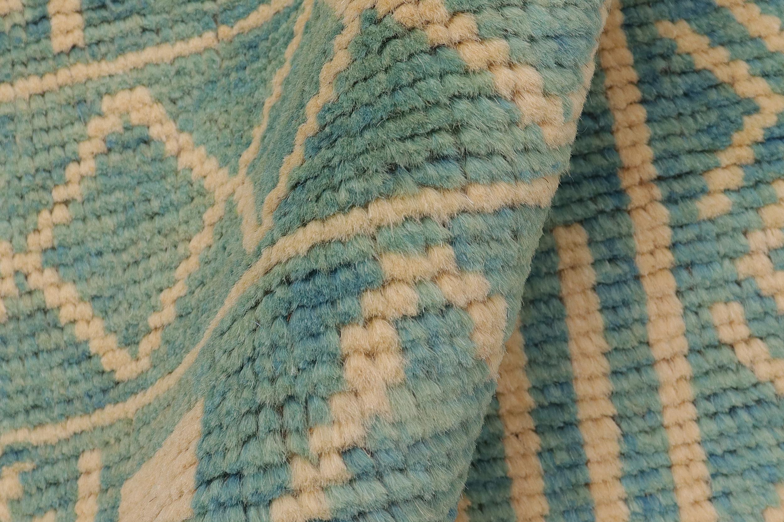 handmade Modern Balouchi Blue Beige Hand Knotted RECTANGLE 100% WOOL area rug 3x5