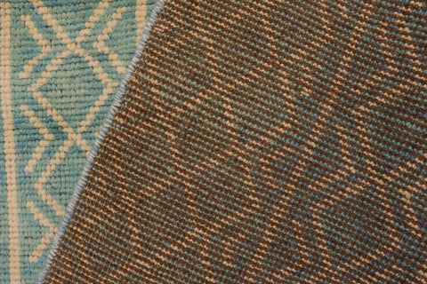 handmade Modern Balouchi Blue Beige Hand Knotted RECTANGLE 100% WOOL area rug 3x5