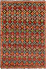 Eclectic Balochi Jasmine Brown/Rust Wool Rug - 3'3''X4'11''