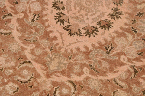 handmade Transitional Tajdar Brown Tan Hand Knotted RECTANGLE 100% WOOL area rug 9 x 12