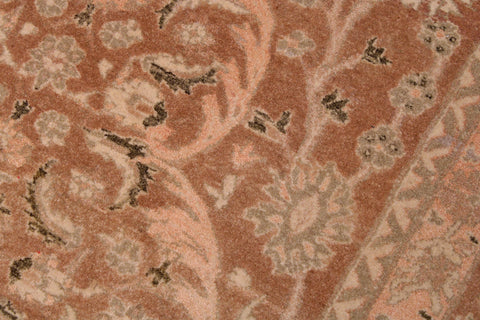 handmade Transitional Tajdar Brown Tan Hand Knotted RECTANGLE 100% WOOL area rug 9 x 12