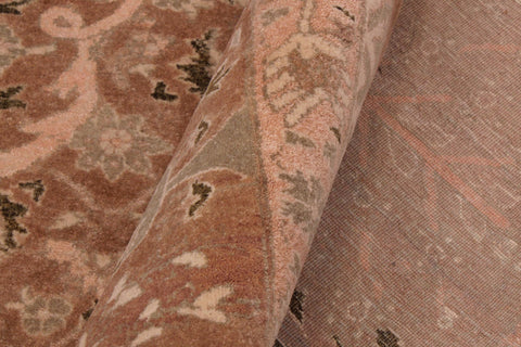 handmade Transitional Tajdar Brown Tan Hand Knotted RECTANGLE 100% WOOL area rug 9x12