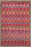 Boho Chic Balochi Brayden Pink/Orange Wool Rug - 3'4'' x 4'10''