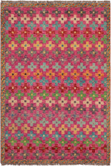 Boho Chic Balochi Brayden Pink/Orange Wool Rug - 3'4''X4'10''