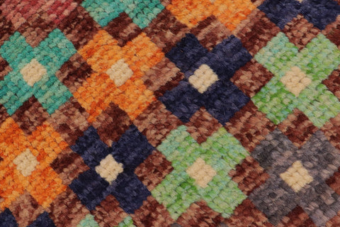 handmade Modern Balouchi Maroon Orange Hand Knotted RECTANGLE 100% WOOL area rug 3x5