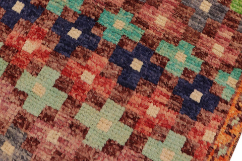 handmade Modern Balouchi Maroon Orange Hand Knotted RECTANGLE 100% WOOL area rug 3x5