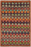 Boho Chic Balochi April Maroon/Orange Wool Rug - 3'3'' x 5'1''