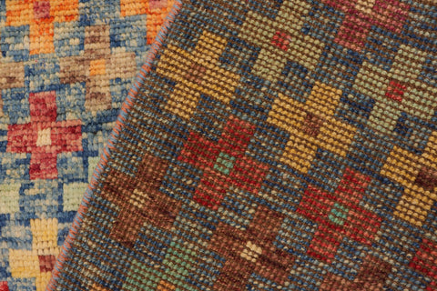 handmade Modern Balouchi Blue Red Hand Knotted RECTANGLE 100% WOOL area rug 3x5