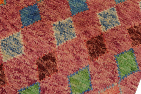 handmade Modern Balouchi Purple Blue Hand Knotted RECTANGLE 100% WOOL area rug 4x6