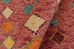 handmade Modern Balouchi Purple Blue Hand Knotted RECTANGLE 100% WOOL area rug 4x6