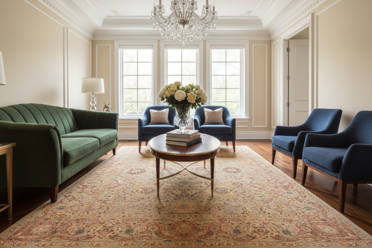 handmade Transitional Anmol Agra Taupe Beige Hand Knotted RECTANGLE 100% WOOL area rug 9 x 13