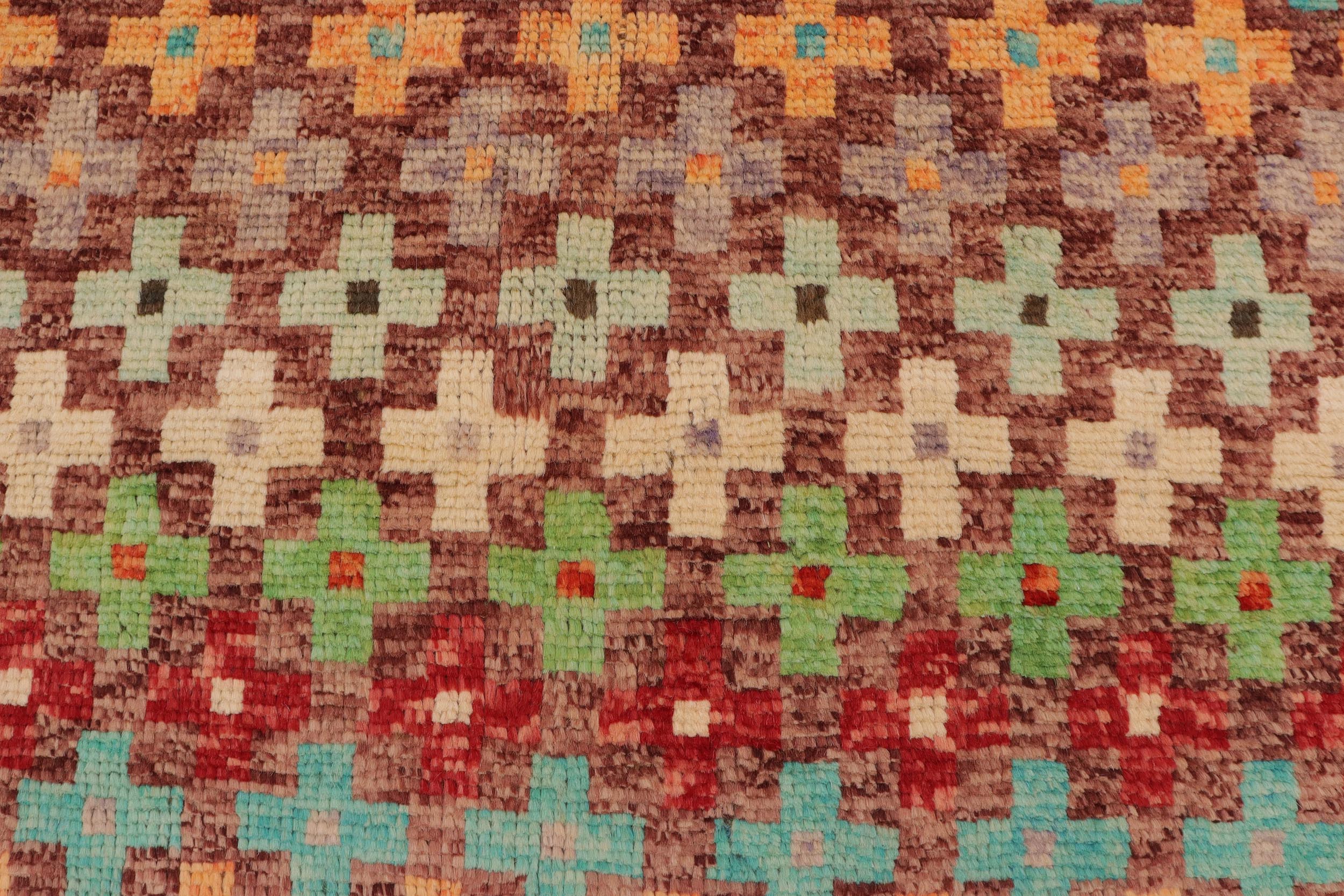 handmade Modern Balouchi Maroon Blue Hand Knotted RECTANGLE 100% WOOL area rug 3x5