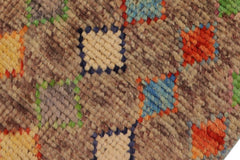 handmade Modern Balouchi Brown Rust Hand Knotted RECTANGLE 100% WOOL area rug 3x5