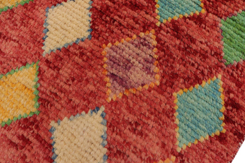 handmade Modern Balouchi Red Blue Hand Knotted RECTANGLE 100% WOOL area rug 3x5