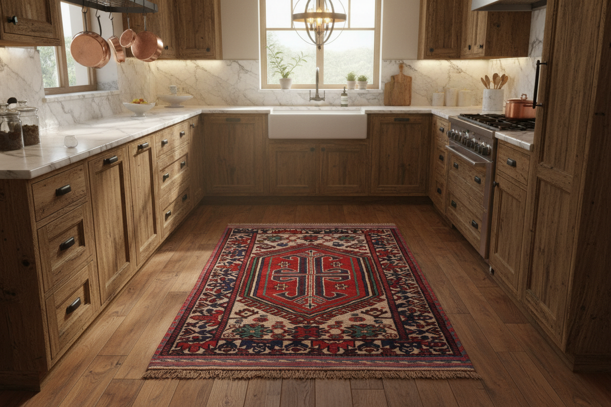 handmade Geometric Balouchi Red Beige Hand Knotted RECTANGLE 100% WOOL area rug 3x5