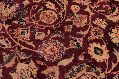 handmade Traditional Dabir Maroon Blue Hand Knotted RECTANGLE 100% WOOL area rug 9 x 12
