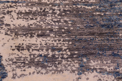 handmade Modern Modern Blue Rust Hand Knotted RECTANGLE WOOL&SILK area rug 8' x 10'