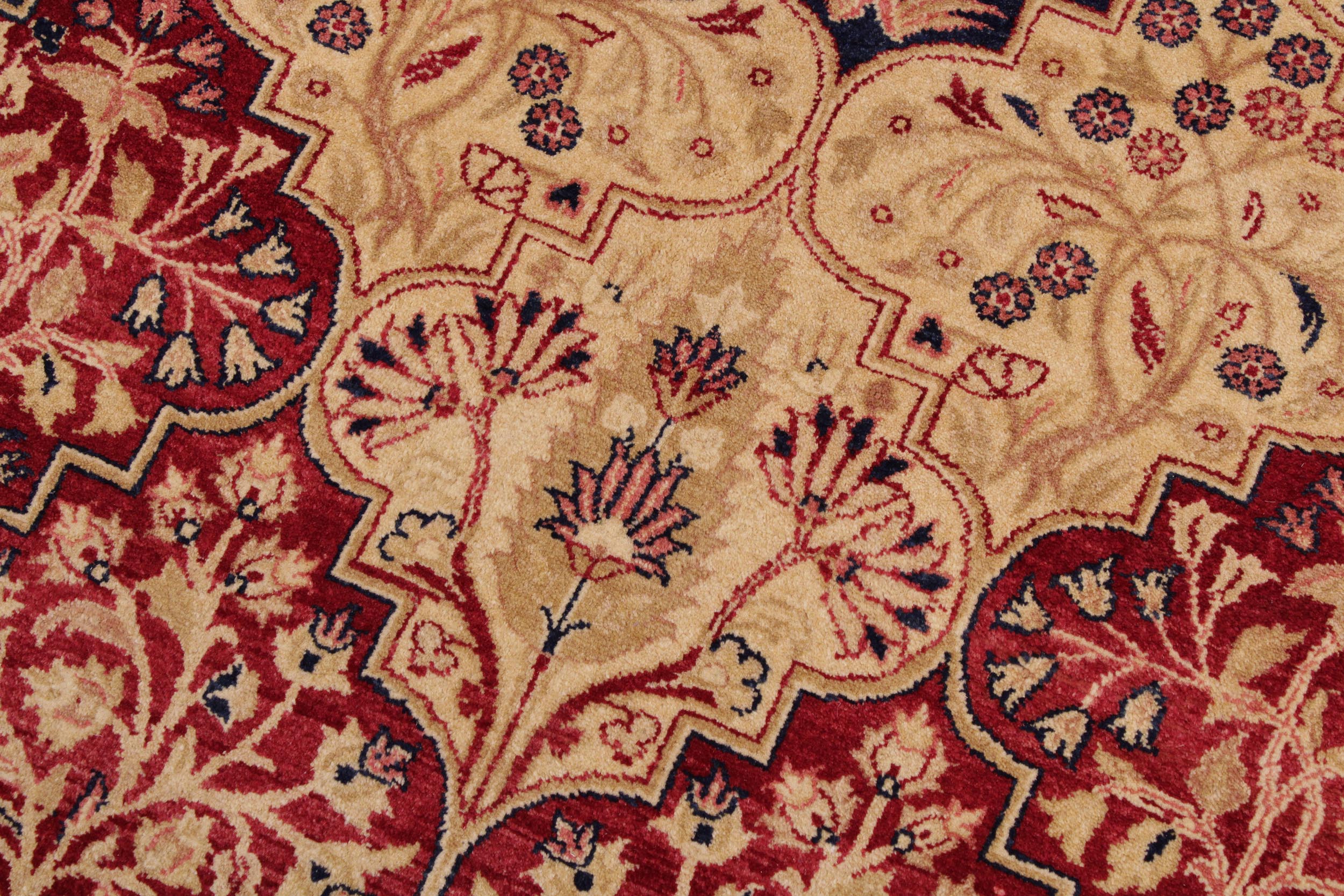 handmade Traditional Compartment Red Red Hand Knotted RECTANGLE 100% WOOL area rug 9 x 12