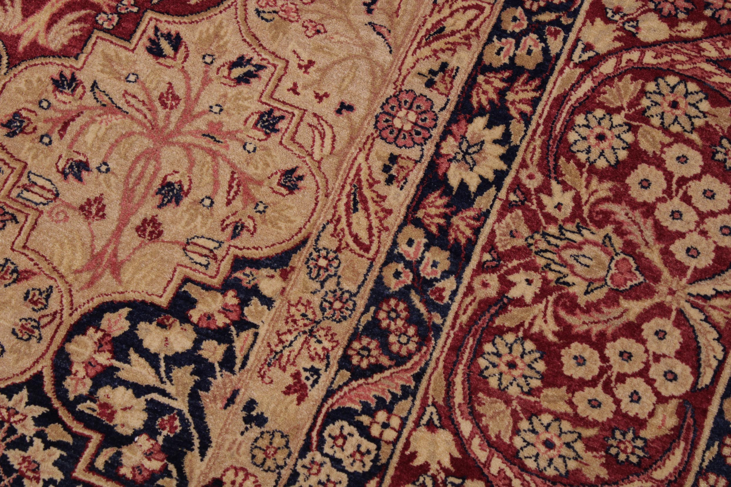 handmade Traditional Compartment Red Red Hand Knotted RECTANGLE 100% WOOL area rug 9x12