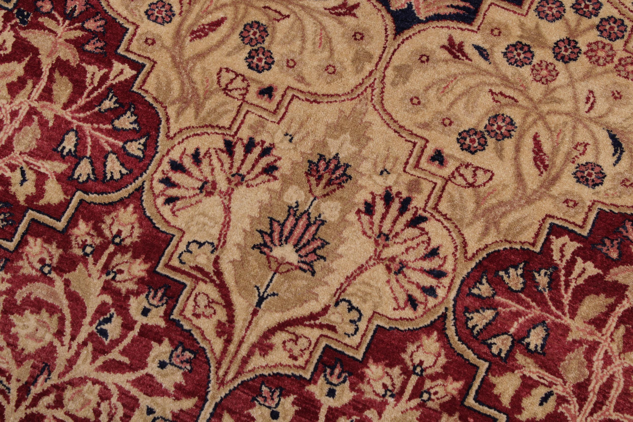 handmade Traditional Compartment Red Red Hand Knotted RECTANGLE 100% WOOL area rug 9x12