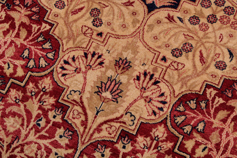 handmade Traditional Compartment Red Red Hand Knotted RECTANGLE 100% WOOL area rug 9x12