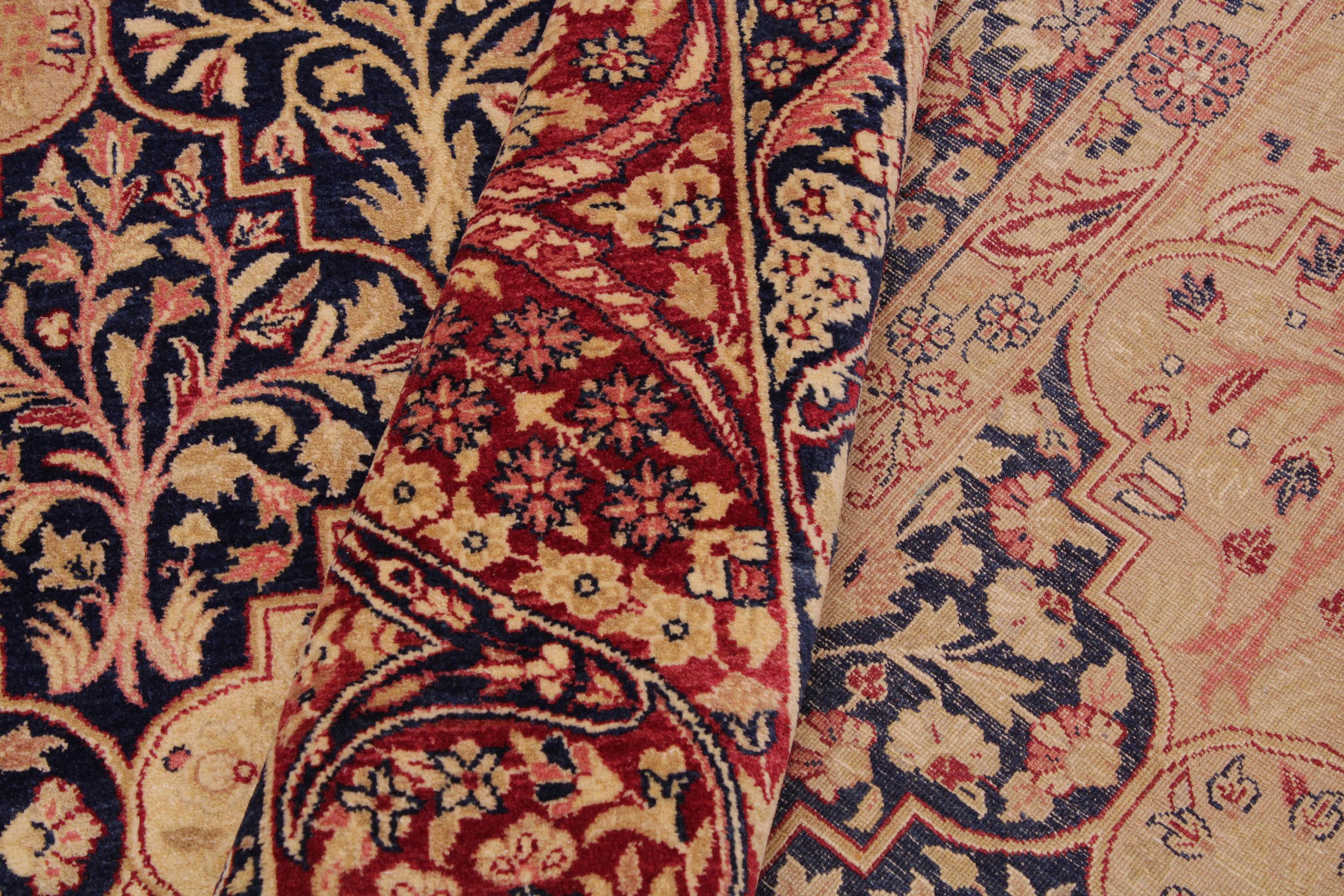 handmade Traditional Compartment Red Red Hand Knotted RECTANGLE 100% WOOL area rug 9 x 12