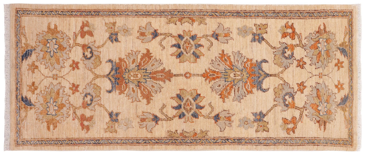 handmade Traditional Kafkaz Tan Rust Hand Knotted RUNNER 100% WOOL area rug 3' x 5'