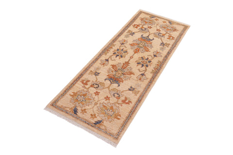 handmade Traditional Kafkaz Tan Rust Hand Knotted RUNNER 100% WOOL area rug 3' x 5'
