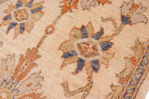 handmade Traditional Kafkaz Tan Rust Hand Knotted RUNNER 100% WOOL area rug 3' x 5'