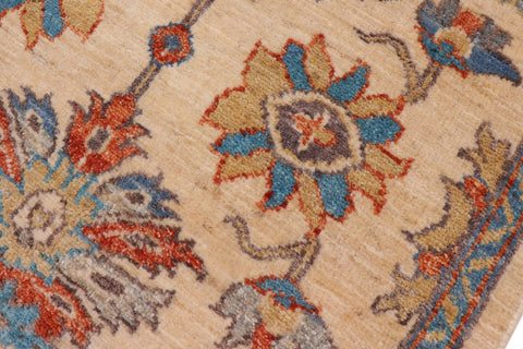 handmade Traditional Kafkaz Beige Rust Hand Knotted RUNNER 100% WOOL area rug 3' x 5'