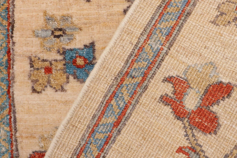 handmade Traditional Kafkaz Beige Rust Hand Knotted RUNNER 100% WOOL area rug 3' x 5'