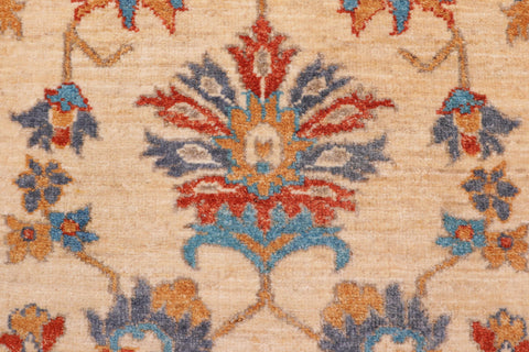 handmade Traditional Kafkaz Tan Rust Hand Knotted RUNNER 100% WOOL area rug 3' x 5'