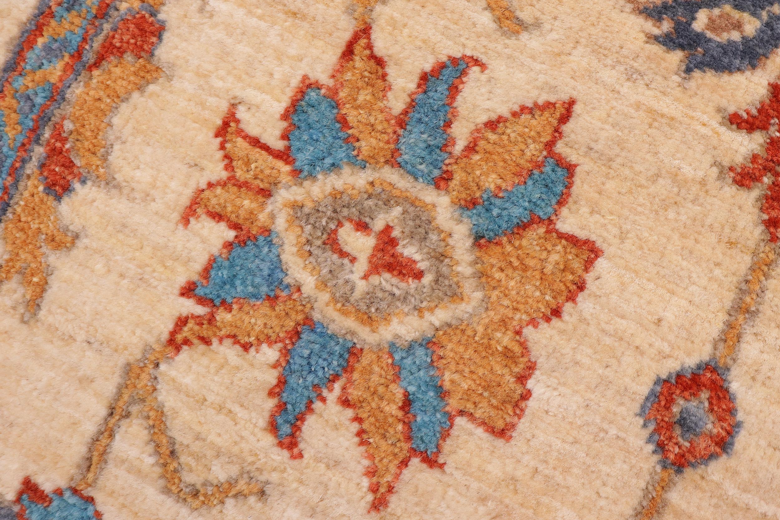 handmade Traditional Kafkaz Tan Rust Hand Knotted RUNNER 100% WOOL area rug 3' x 5'