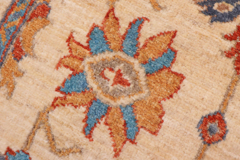 handmade Traditional Kafkaz Tan Rust Hand Knotted RUNNER 100% WOOL area rug 3' x 5'