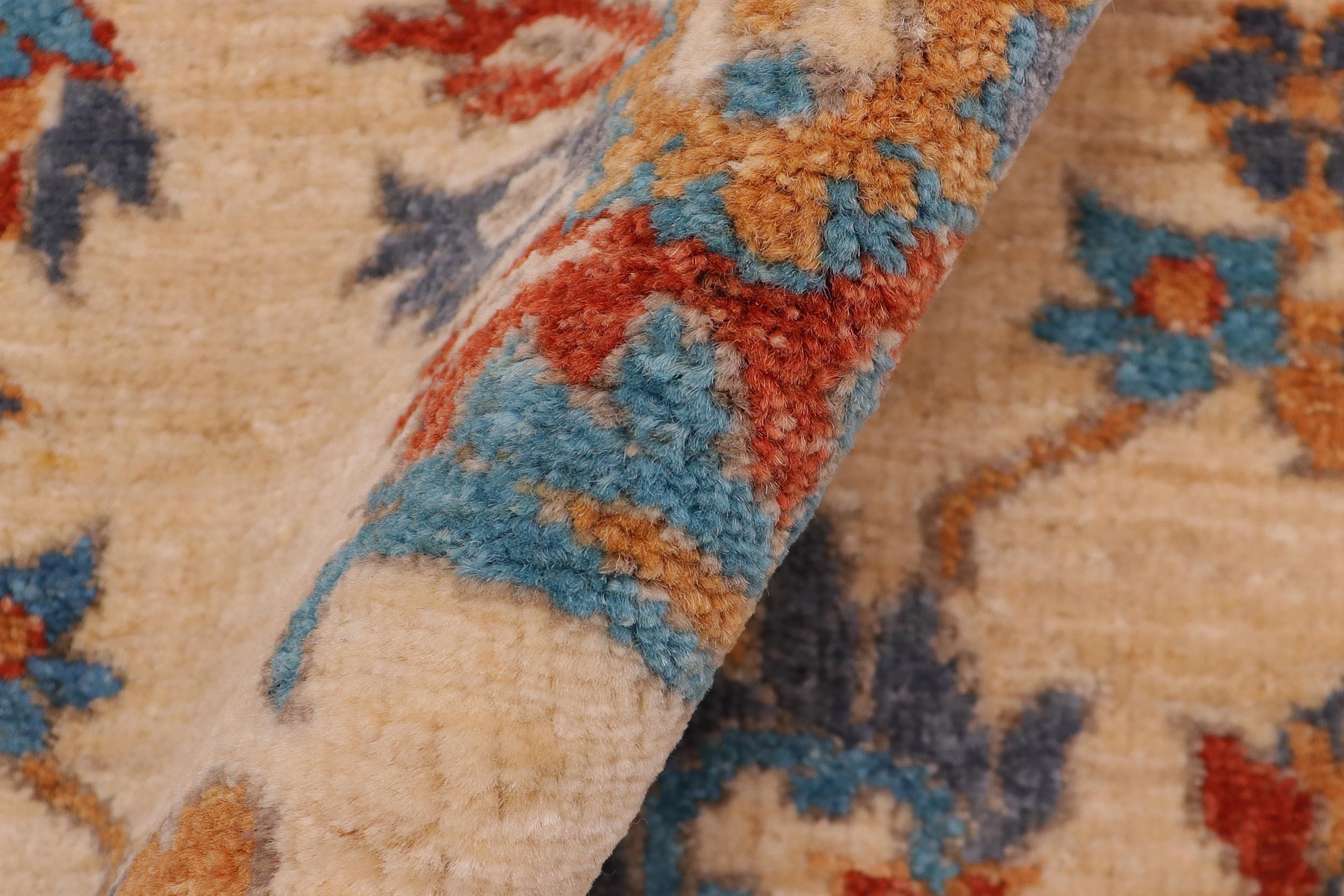 handmade Traditional Kafkaz Tan Rust Hand Knotted RUNNER 100% WOOL area rug 3' x 5'