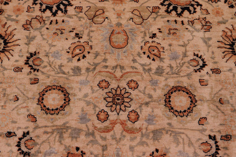 handmade Traditional New Asif Tan Lt. Gold Hand Knotted RECTANGLE 100% WOOL area rug 9x12